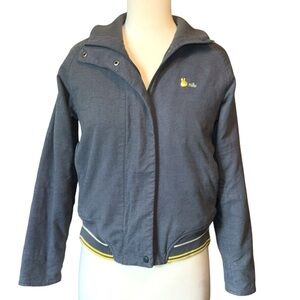 NIKE varsity cotton/spandex grayish blue jacket in women’s size Small